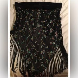 ANU By Natural Skirt Cover All Stunning Piece velvet waist Beautiful Stitching